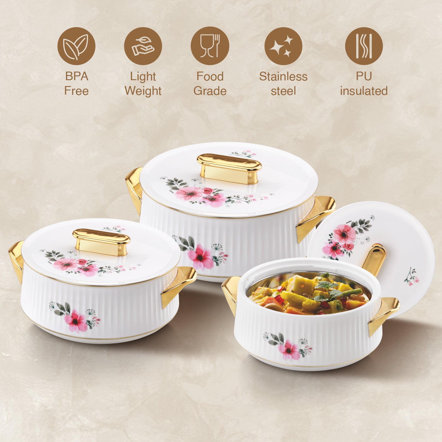 Essenza Casserole small set, 500ml, 1000ml, 1500ml