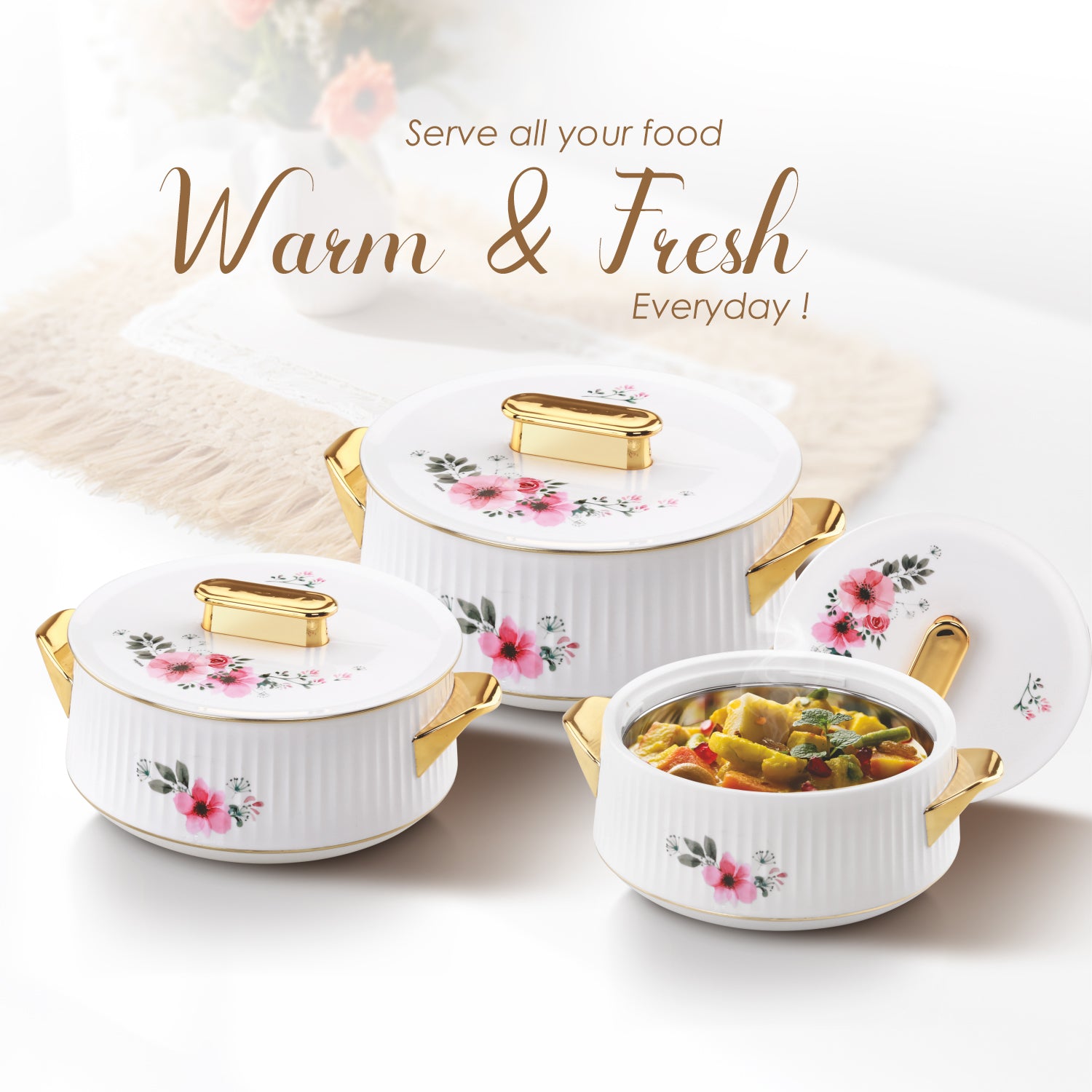 Essenza Casserole small set, 500ml, 1000ml, 1500ml