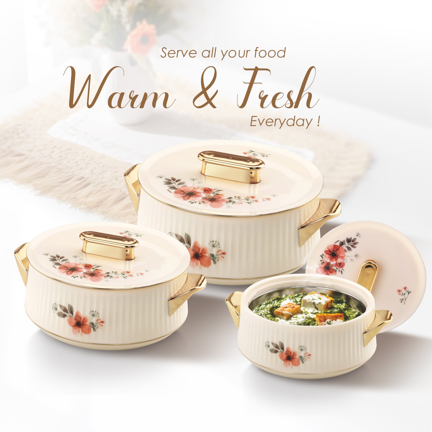 Essenza Casserole small set, 500ml, 1000ml, 1500ml