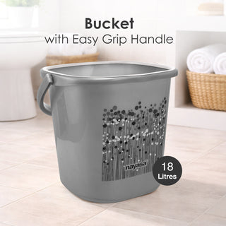 Funk 3 Pieces Bathroom Set - 18 ltr + 1.5 Mug + Stool
