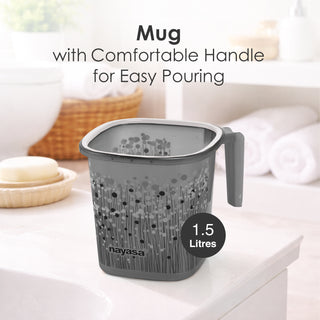 Funk 3 Pieces Bathroom Set - 18 ltr + 1.5 Mug + Stool