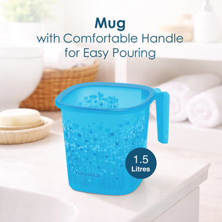 Funk 3 Pieces Bathroom Set - 18 ltr + 1.5 Mug + Stool