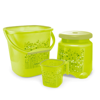 Funk 3 Pieces Bathroom Set - 18 ltr + 1.5 Mug + Stool