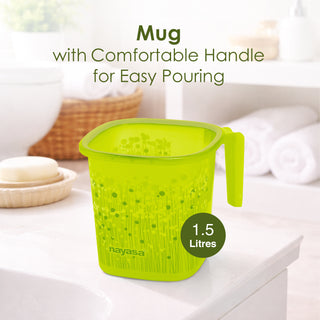 Funk 3 Pieces Bathroom Set - 18 ltr + 1.5 Mug + Stool