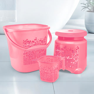 Funk 3 Pieces Bathroom Set - 18 ltr + 1.5 Mug + Stool