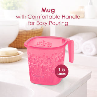 Funk 3 Pieces Bathroom Set - 18 ltr + 1.5 Mug + Stool