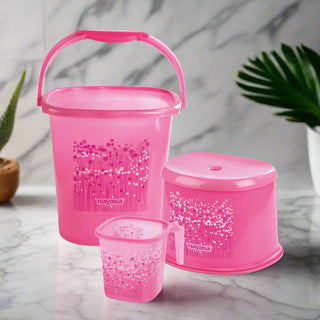 Funk 3 Pieces Bathroom Set - 18 ltr + 1.5 Mug + Stool