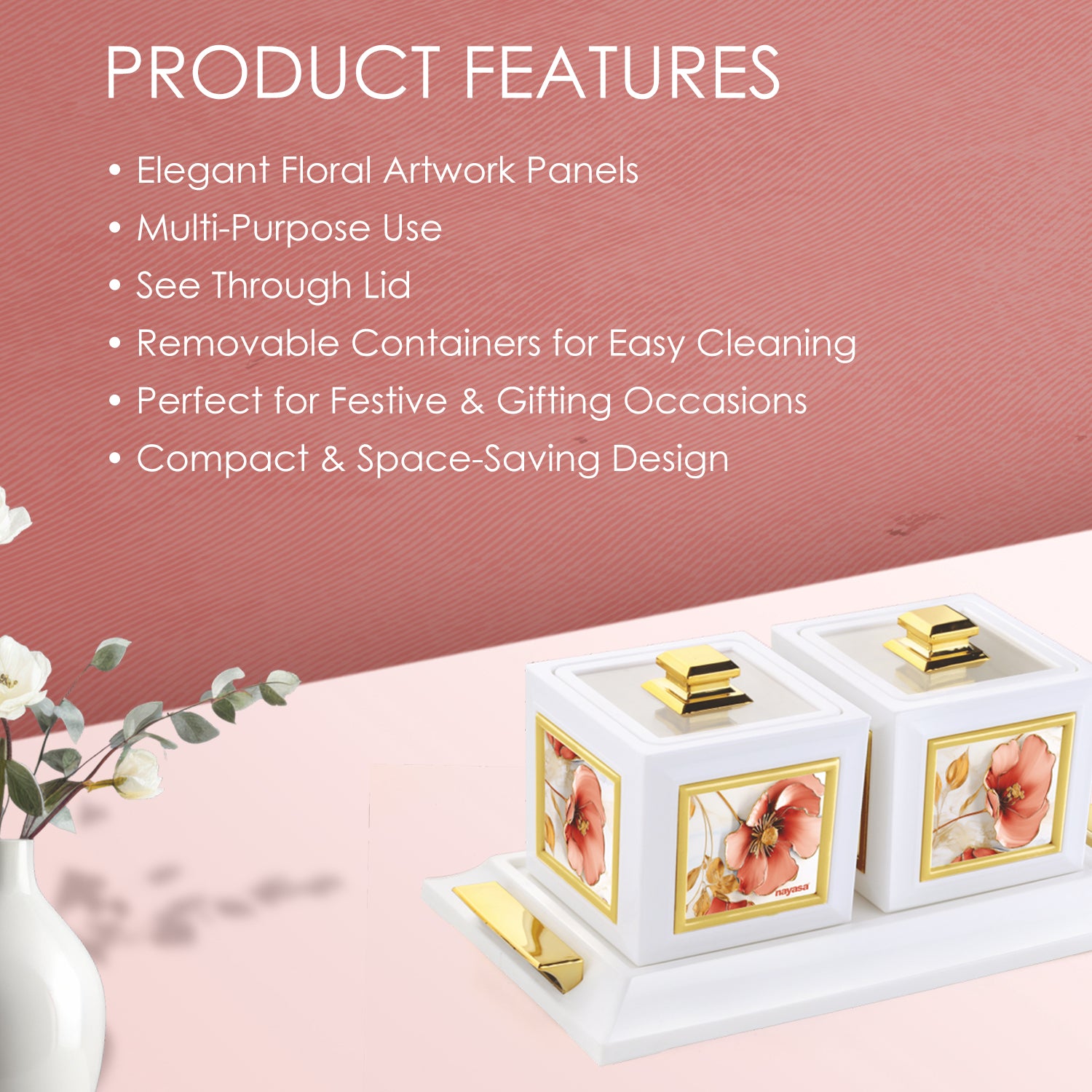 Mansion Dry Fruit Container Set of 2