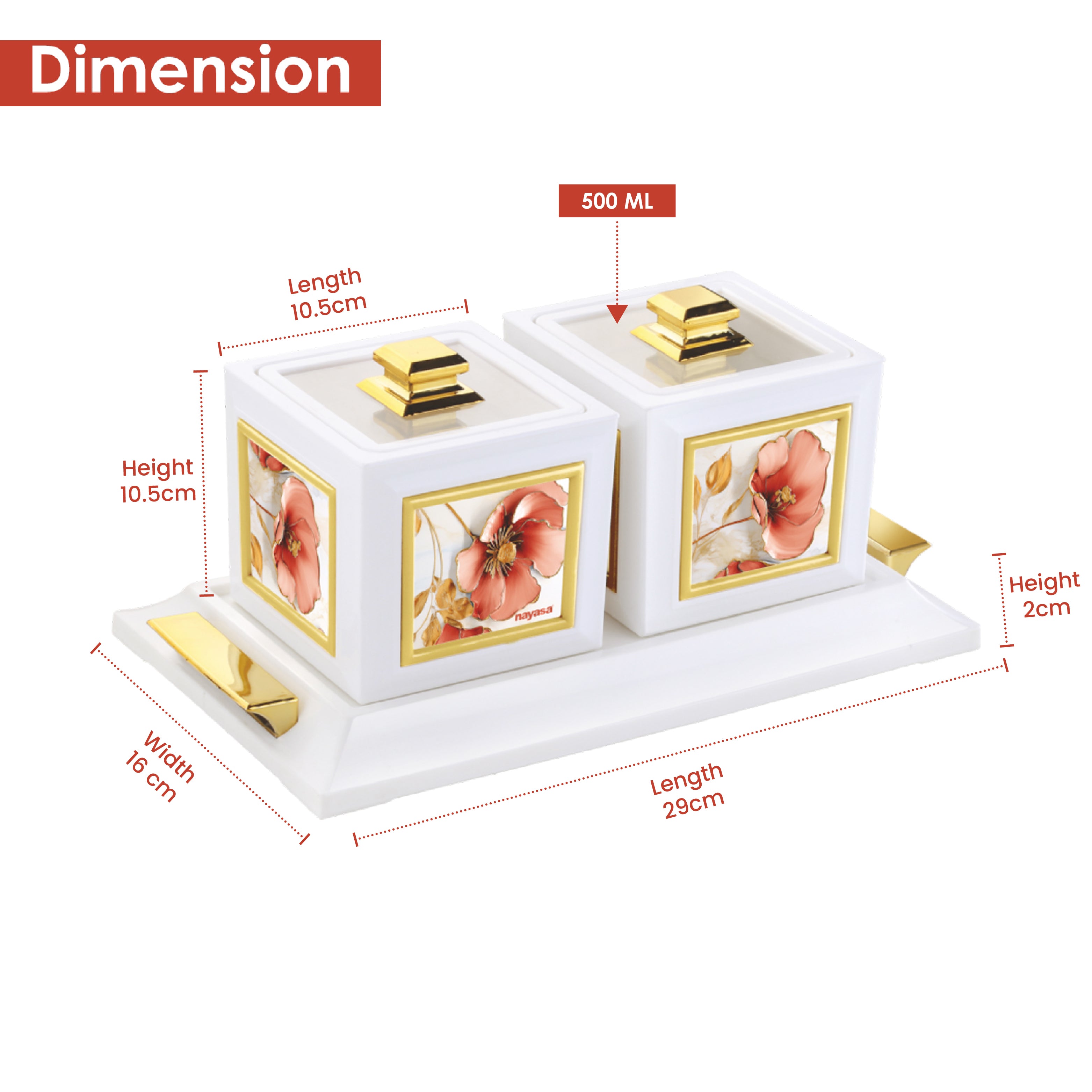 Mansion Dry Fruit Container Set of 2