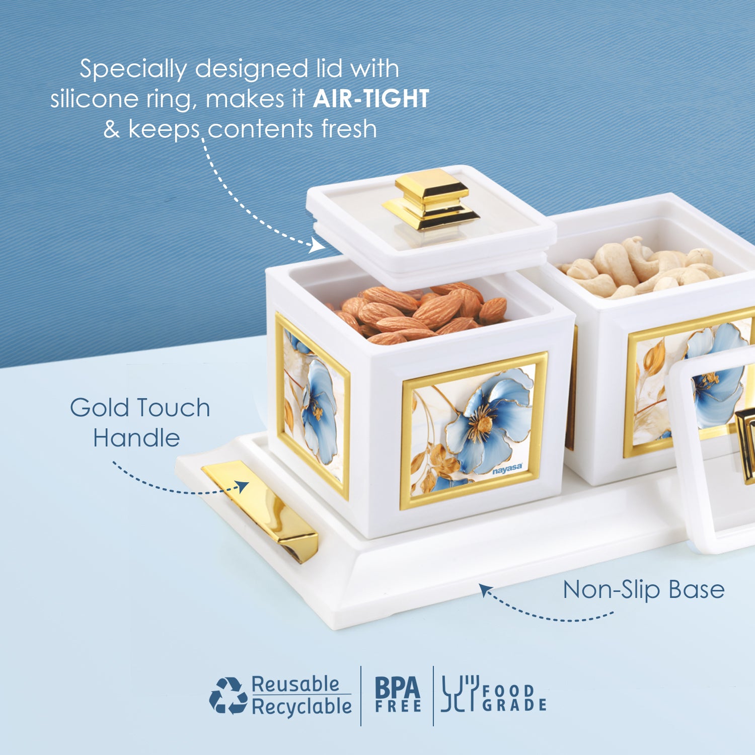 Mansion Dry Fruit Container Set of 2