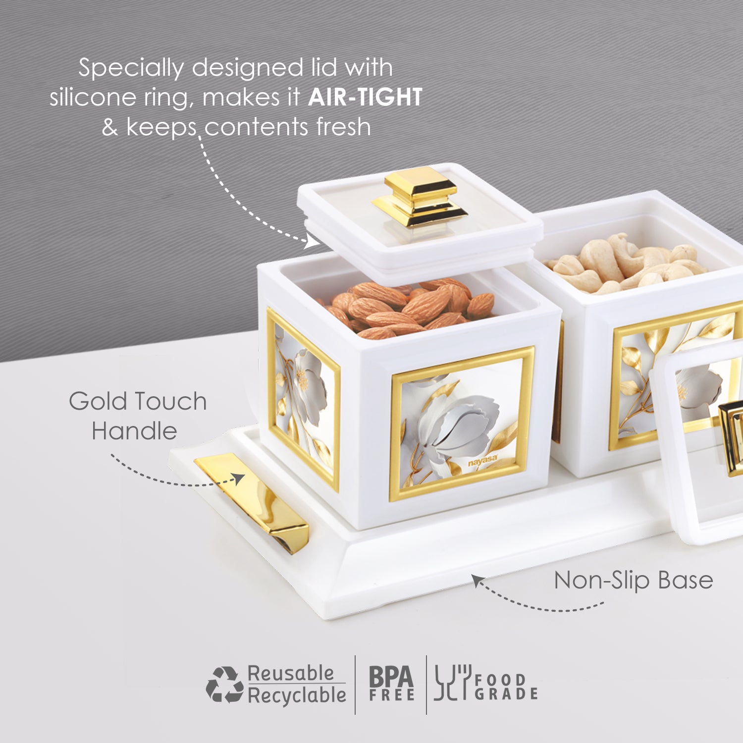 Mansion Dry Fruit Container Set of 2