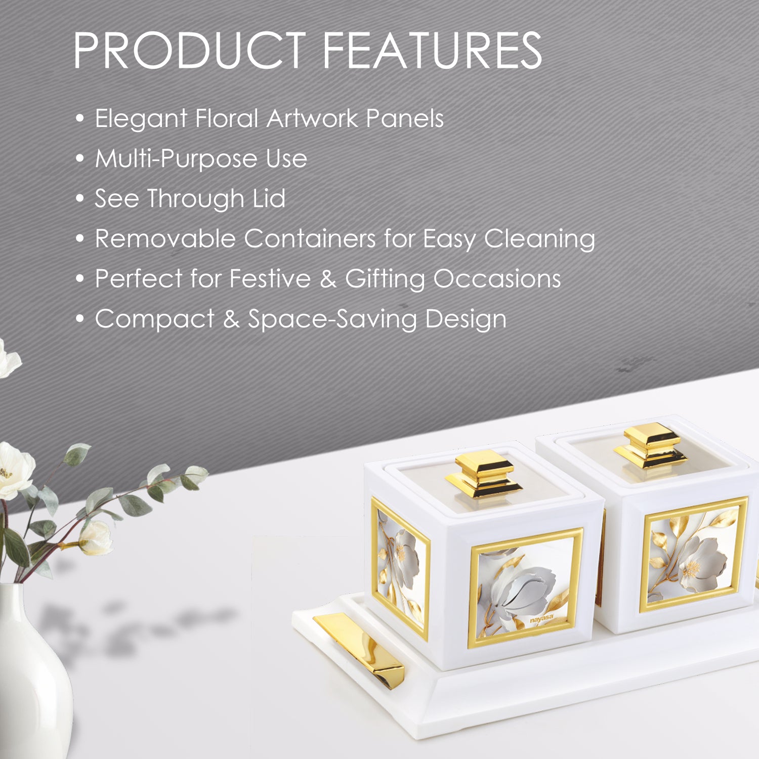 Mansion Dry Fruit Container Set of 2