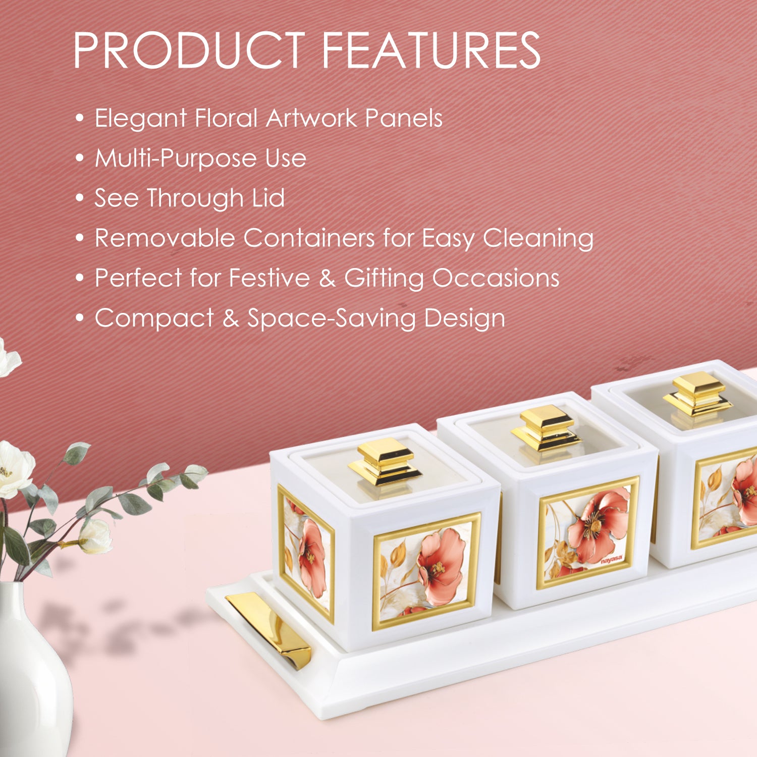 Mansion Dry Fruit Container Set of 3