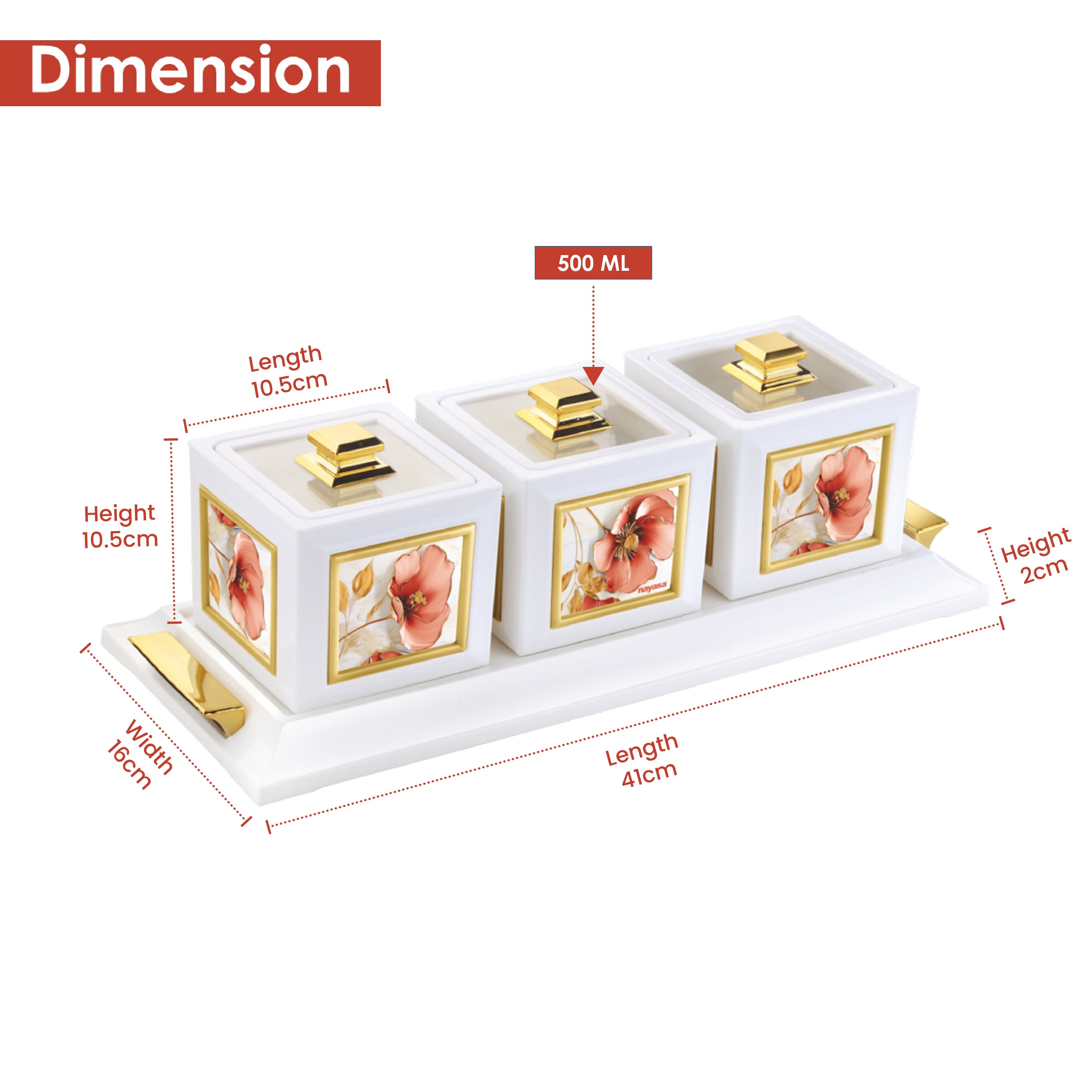 Mansion Dry Fruit Container Set of 3