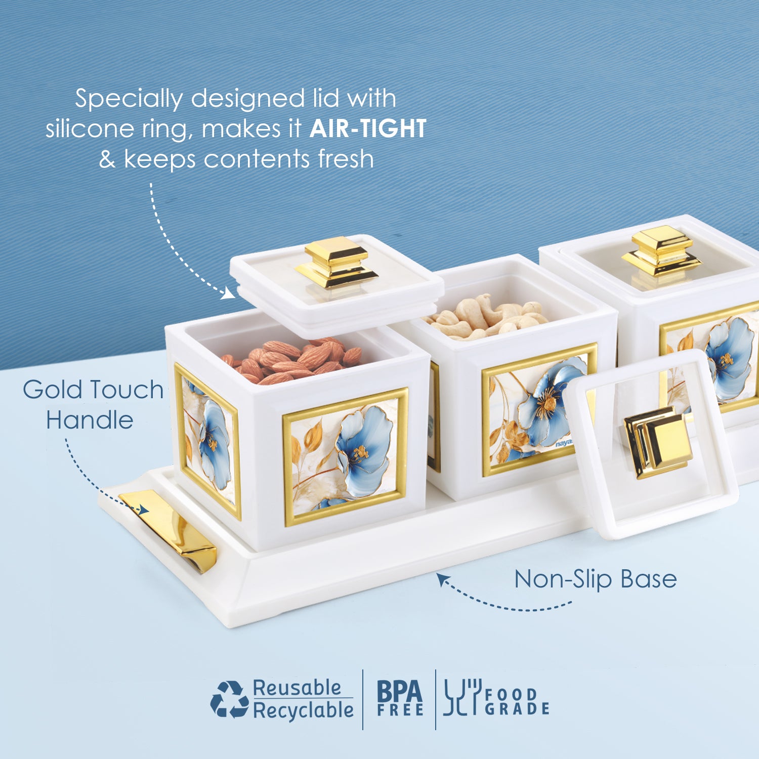 Mansion Dry Fruit Container Set of 3