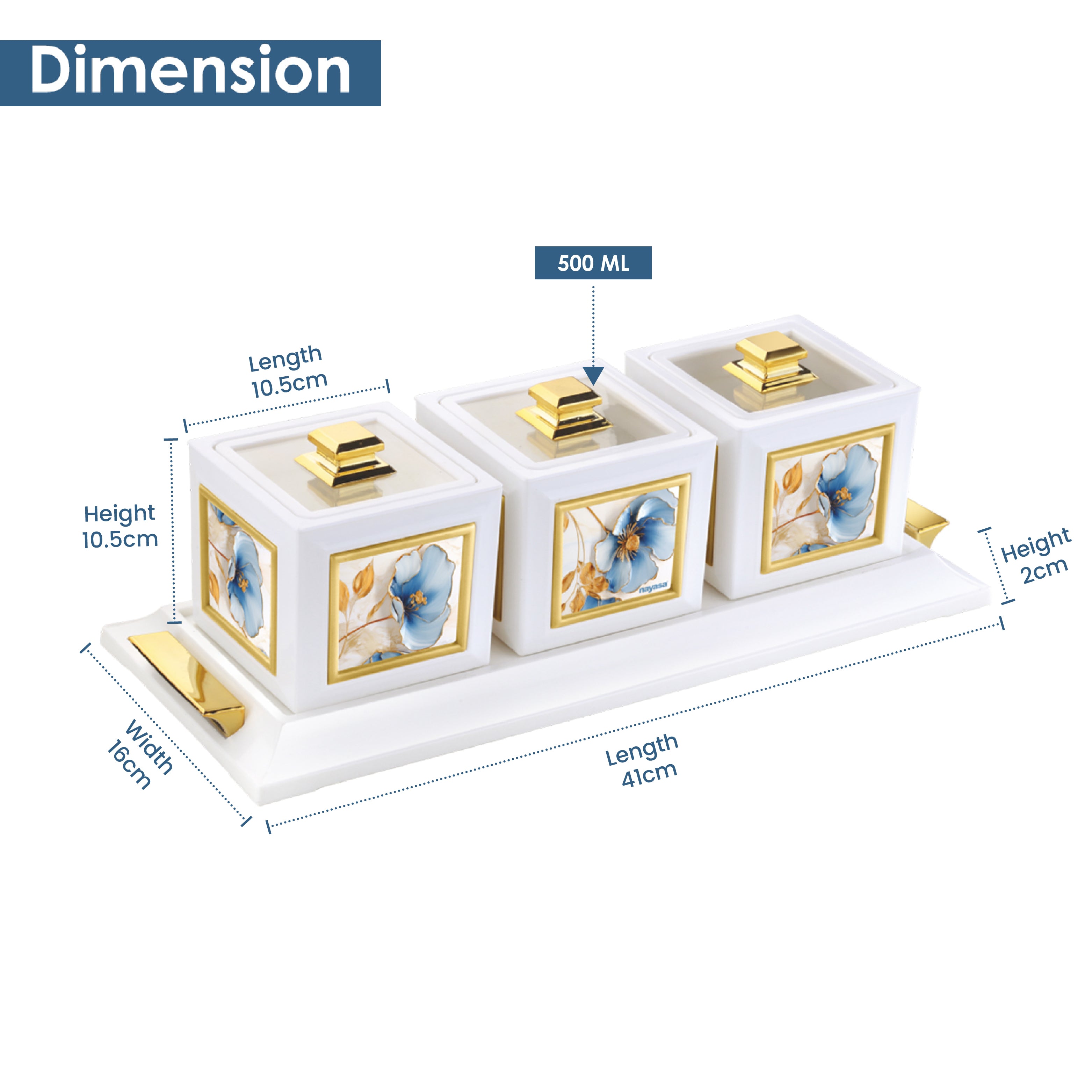 Mansion Dry Fruit Container Set of 3