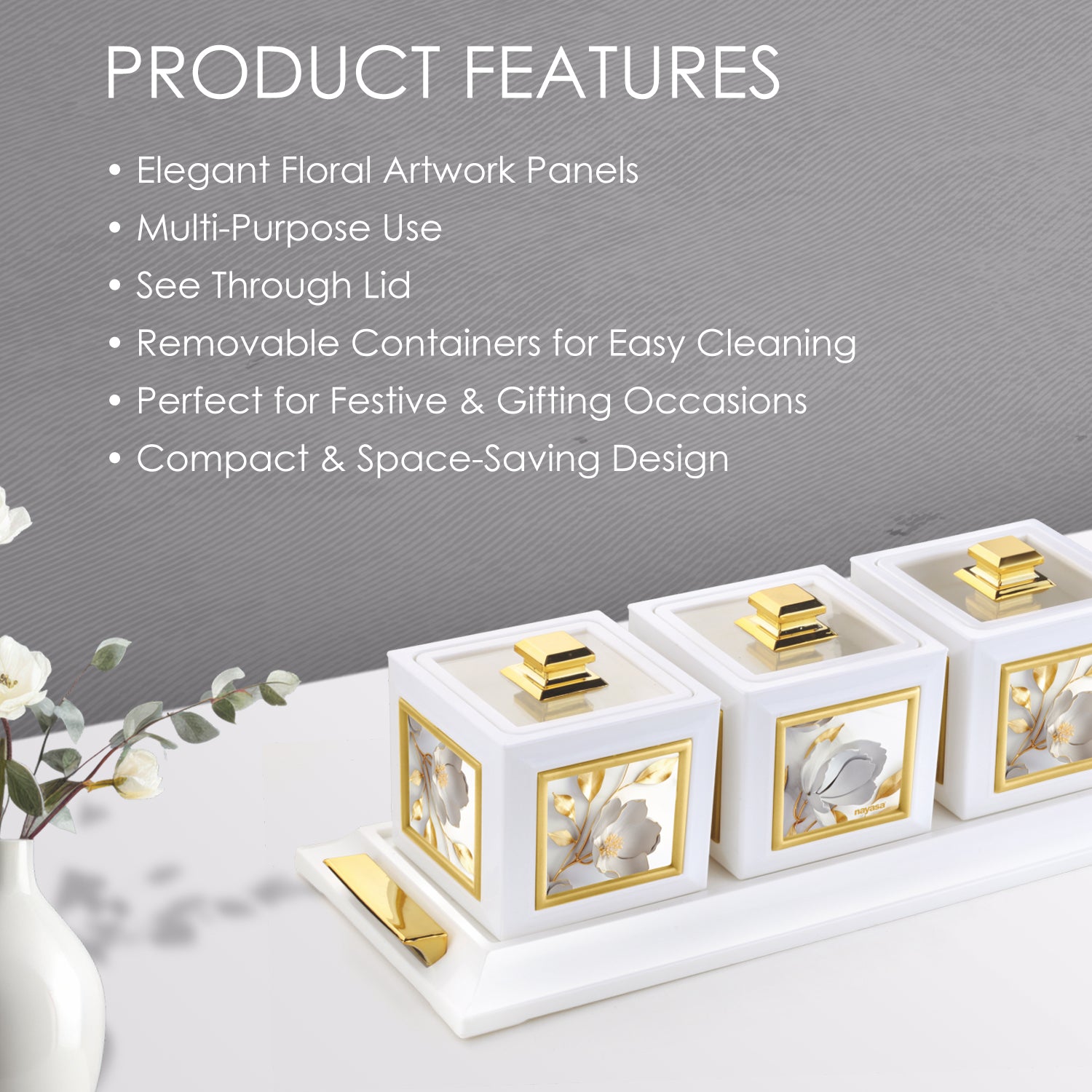 Mansion Dry Fruit Container Set of 3