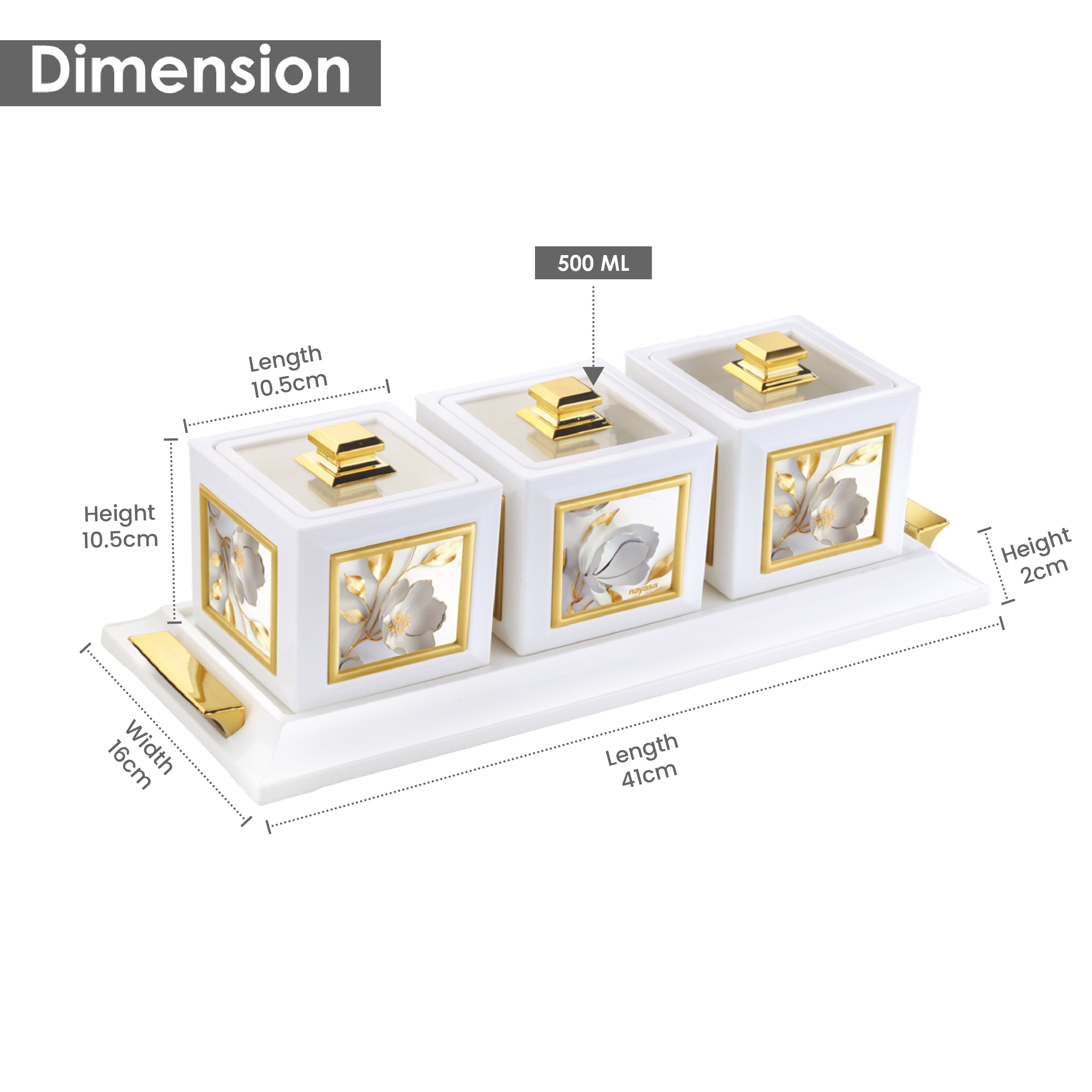 Mansion Dry Fruit Container Set of 3