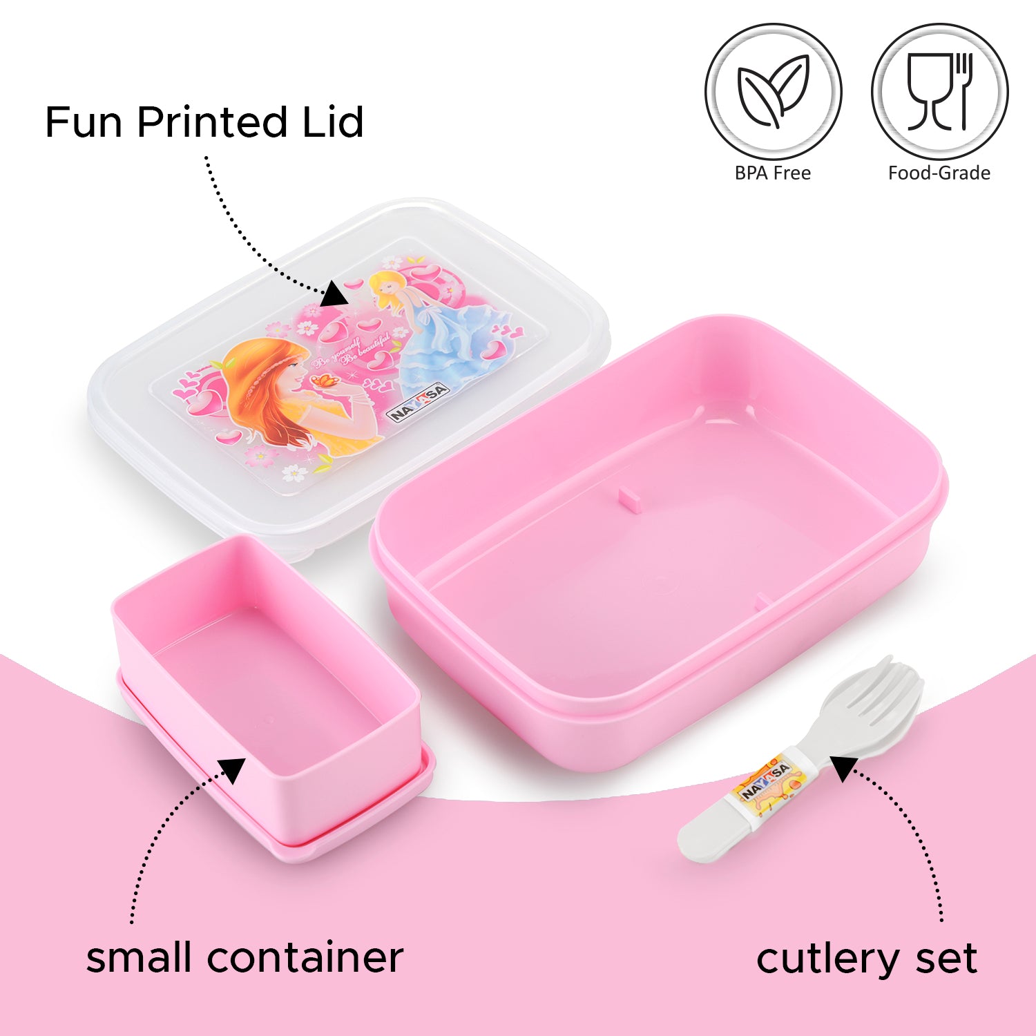 Ninja Regular Lunch Box Pink