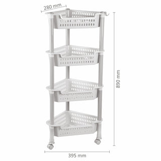 Corner Trolley Grey / 4 Layer