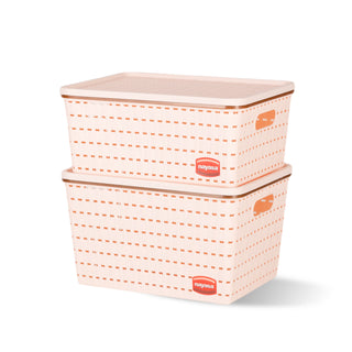 Gloria Basket Set of 2 Beige / Medium + Big