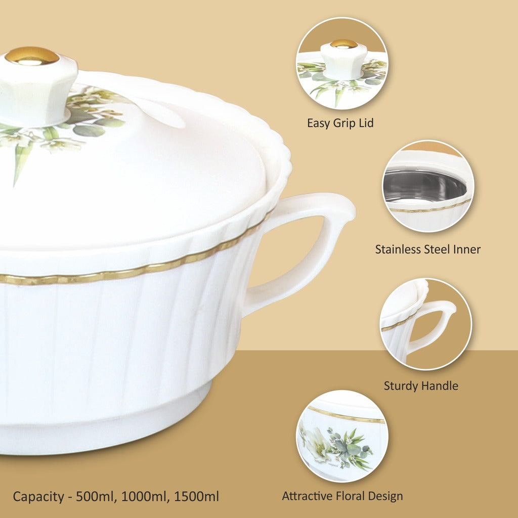 Destiny Insulated Casserole Gift Set Of 3 , 500, 1000, 1500 ml