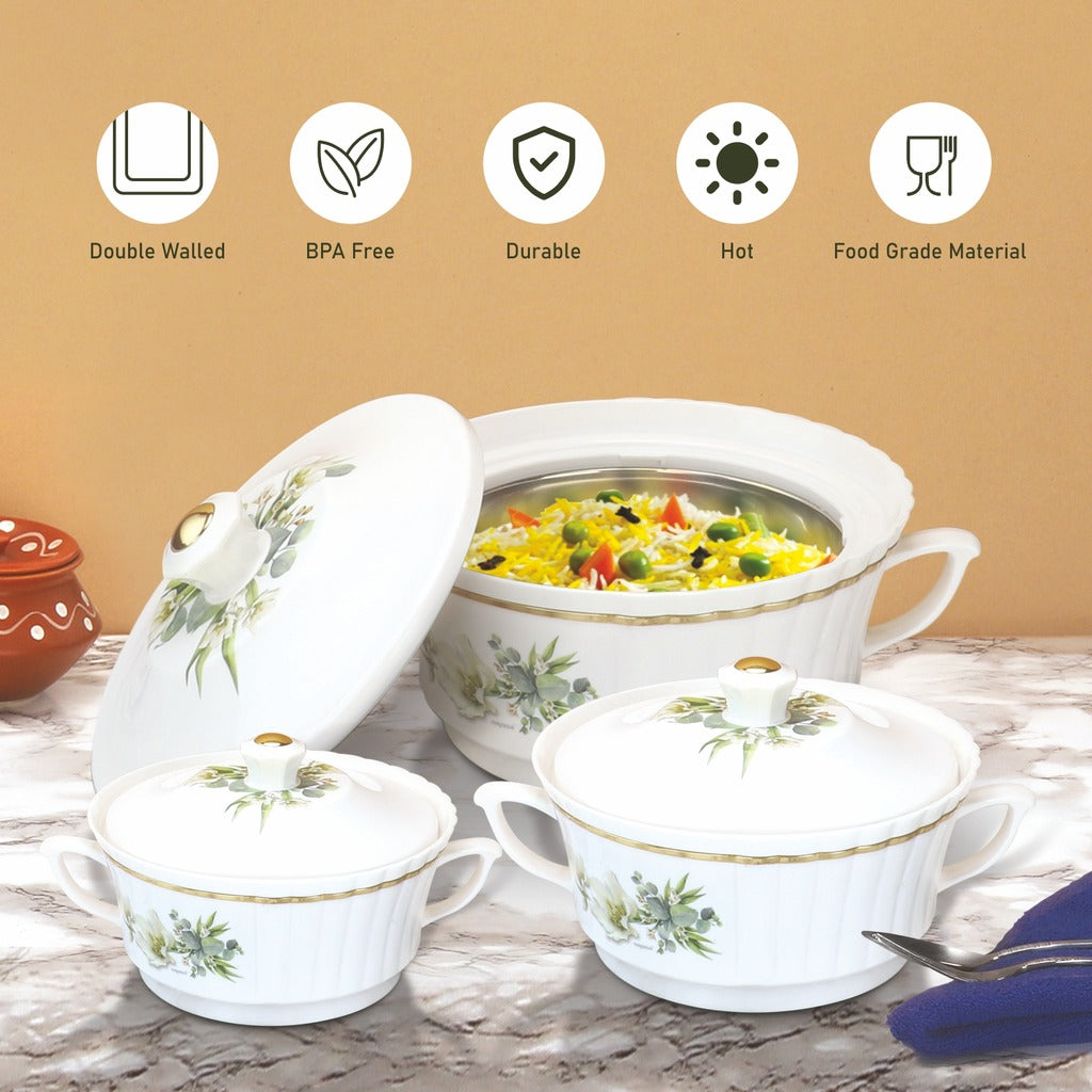 Destiny Insulated Casserole Gift Set Of 3 , 500, 1000, 1500 ml