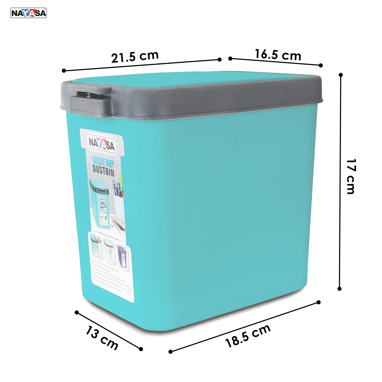 Table Top Dustbin Green