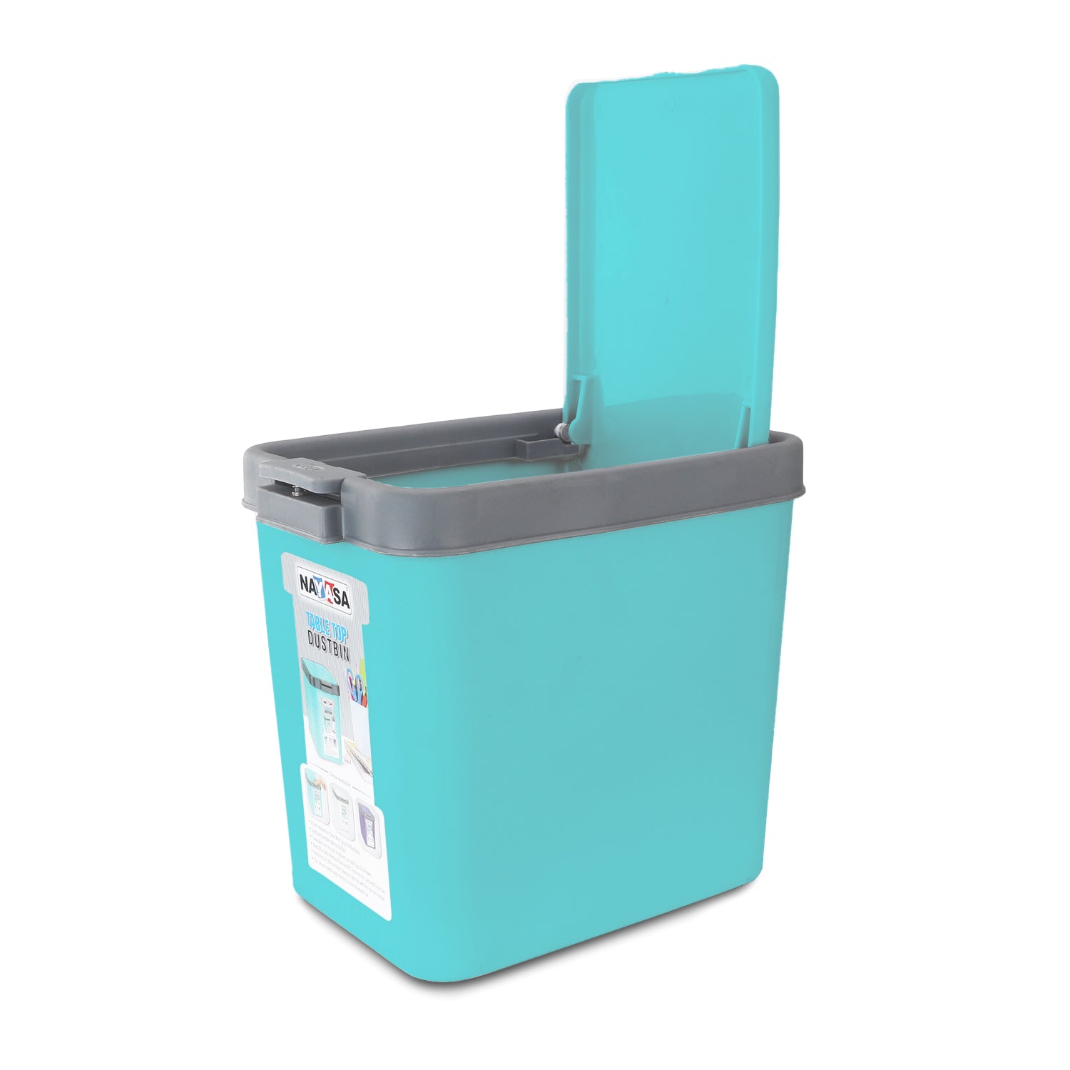 Table Top Dustbin Green
