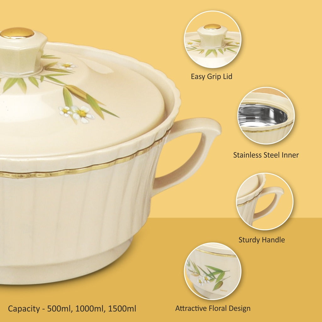 Destiny Insulated Casserole Gift Set Of 3 , 500, 1000, 1500 ml