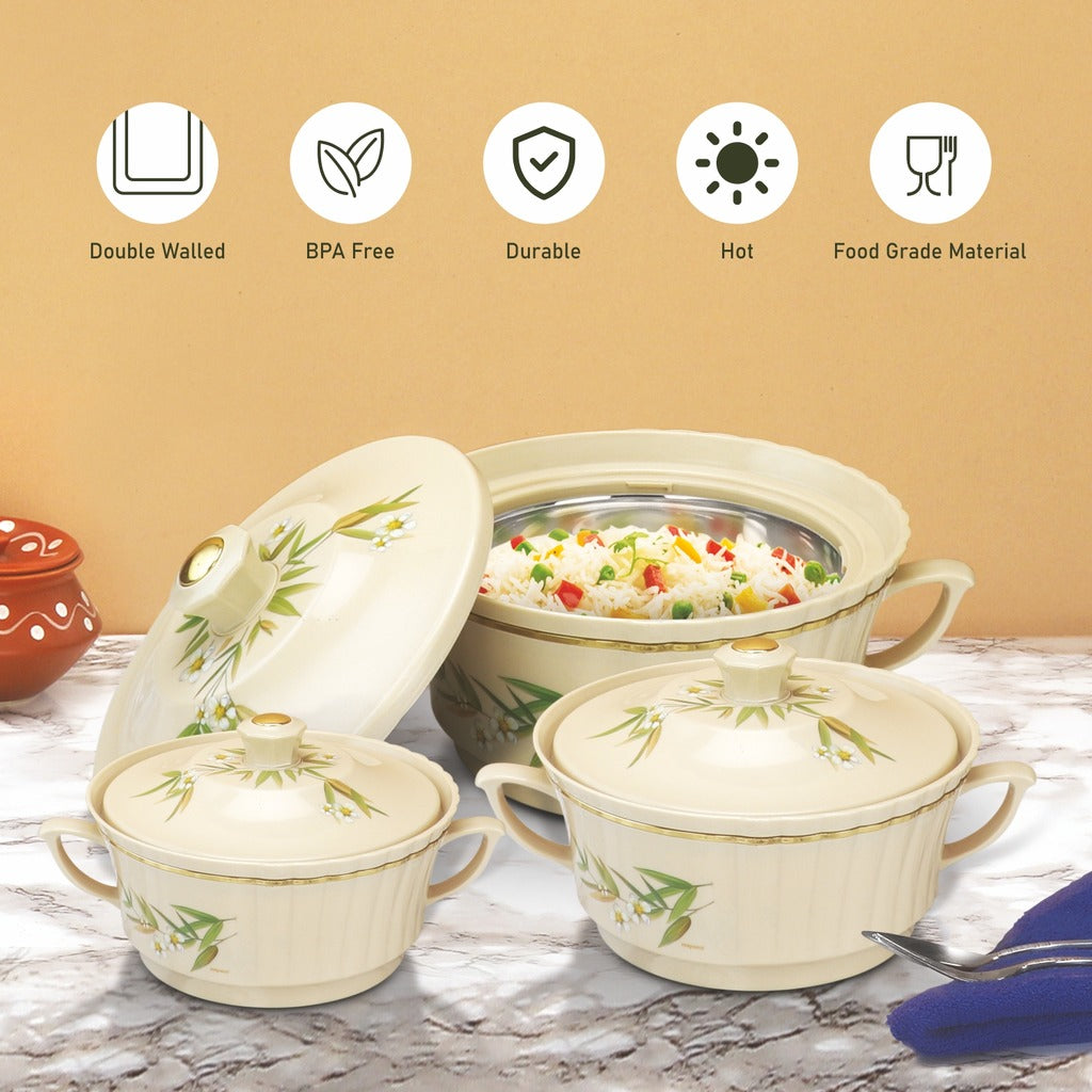 Destiny Insulated Casserole Gift Set Of 3 , 500, 1000, 1500 ml