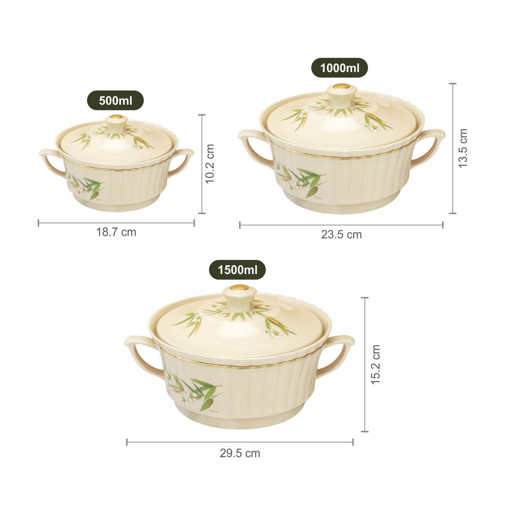 Destiny Insulated Casserole Gift Set Of 3 , 500, 1000, 1500 ml