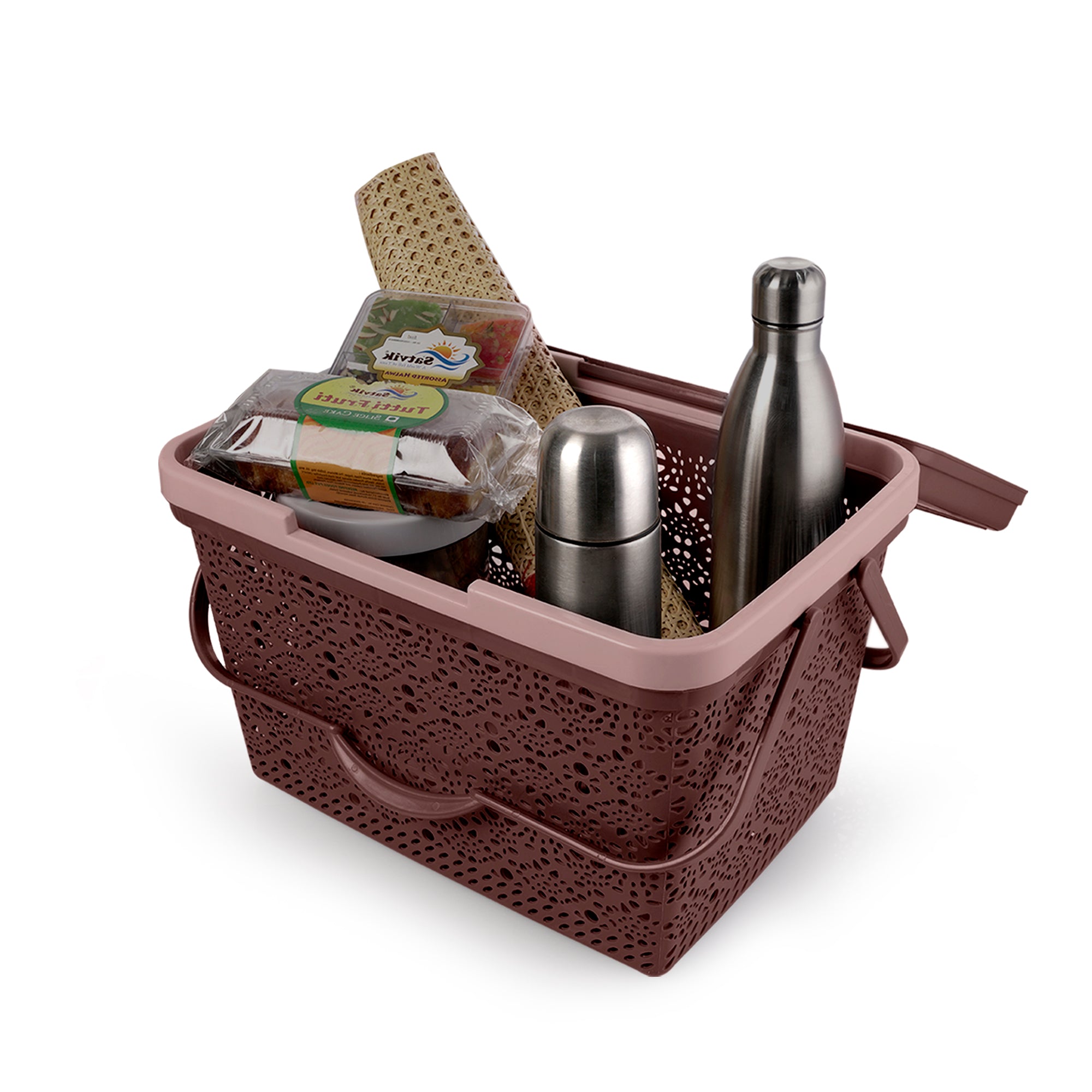 Flower Storage Basket Dark Brown / Medium