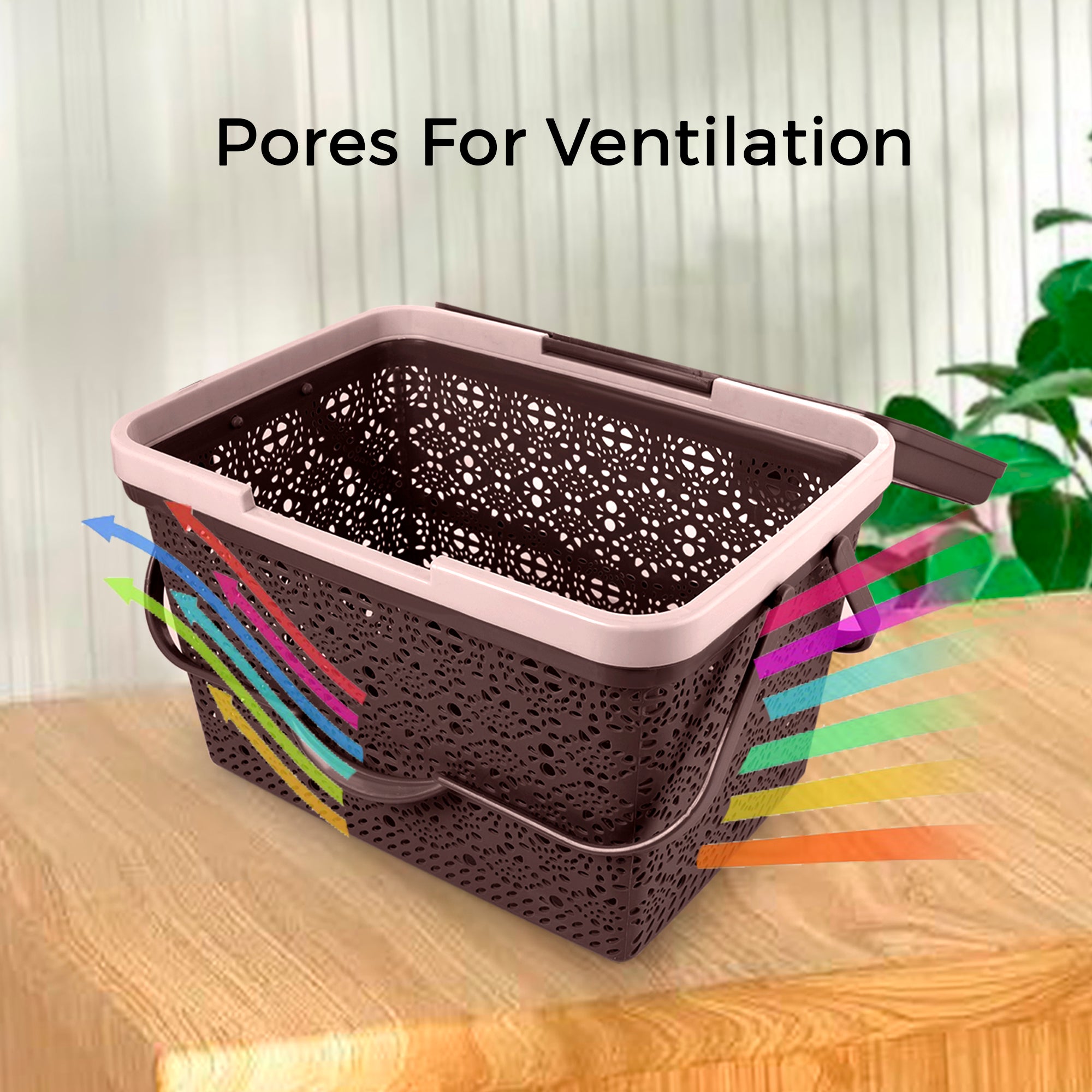 Flower Storage Basket Dark Brown / Medium