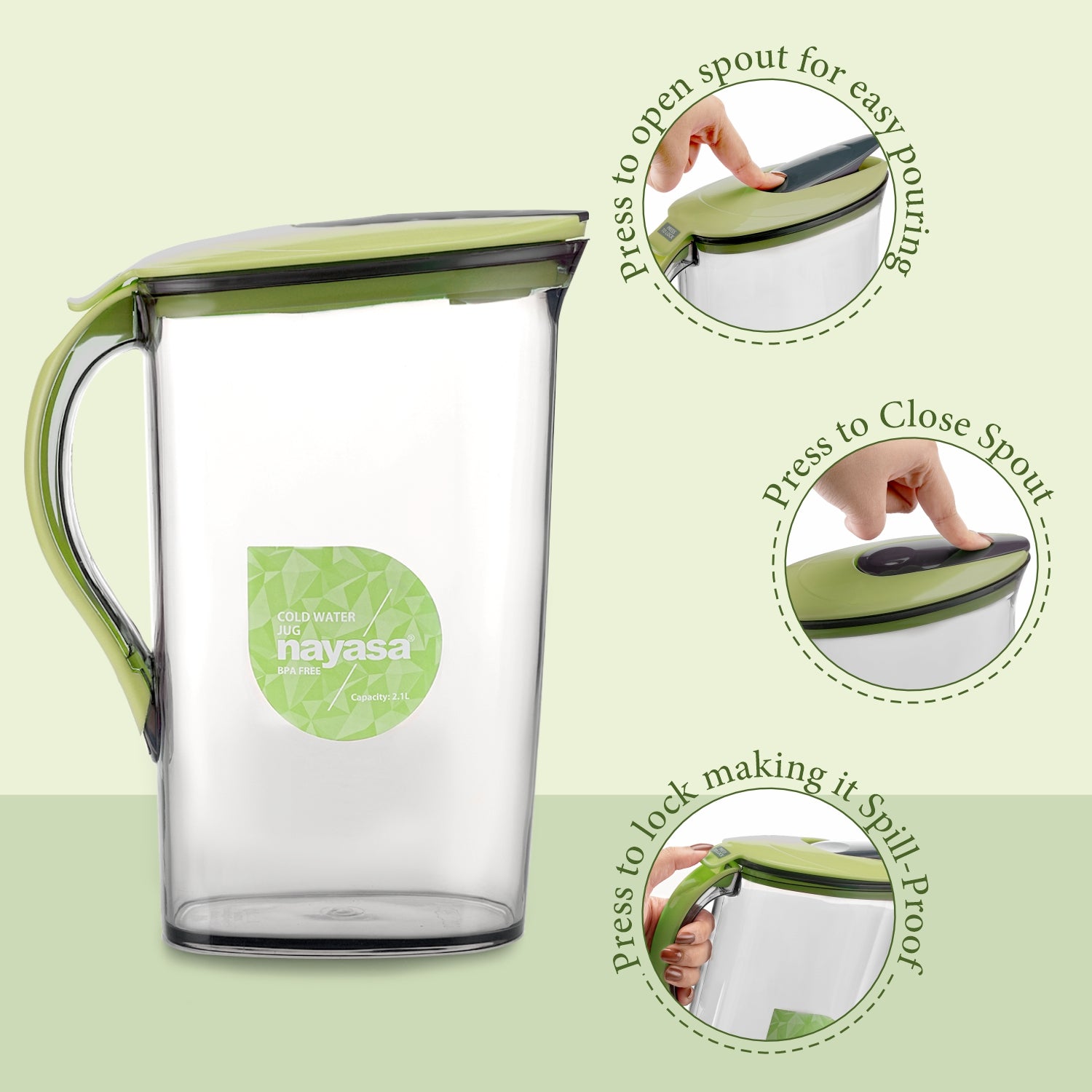 Icon Jug - 2100 ML Green