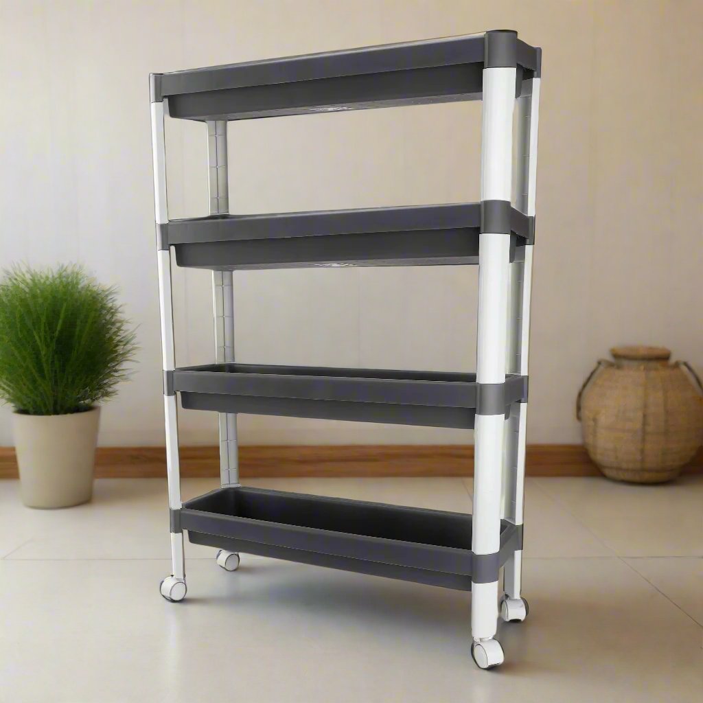 Slim Multipurpose Trolley Grey / 4 Layer