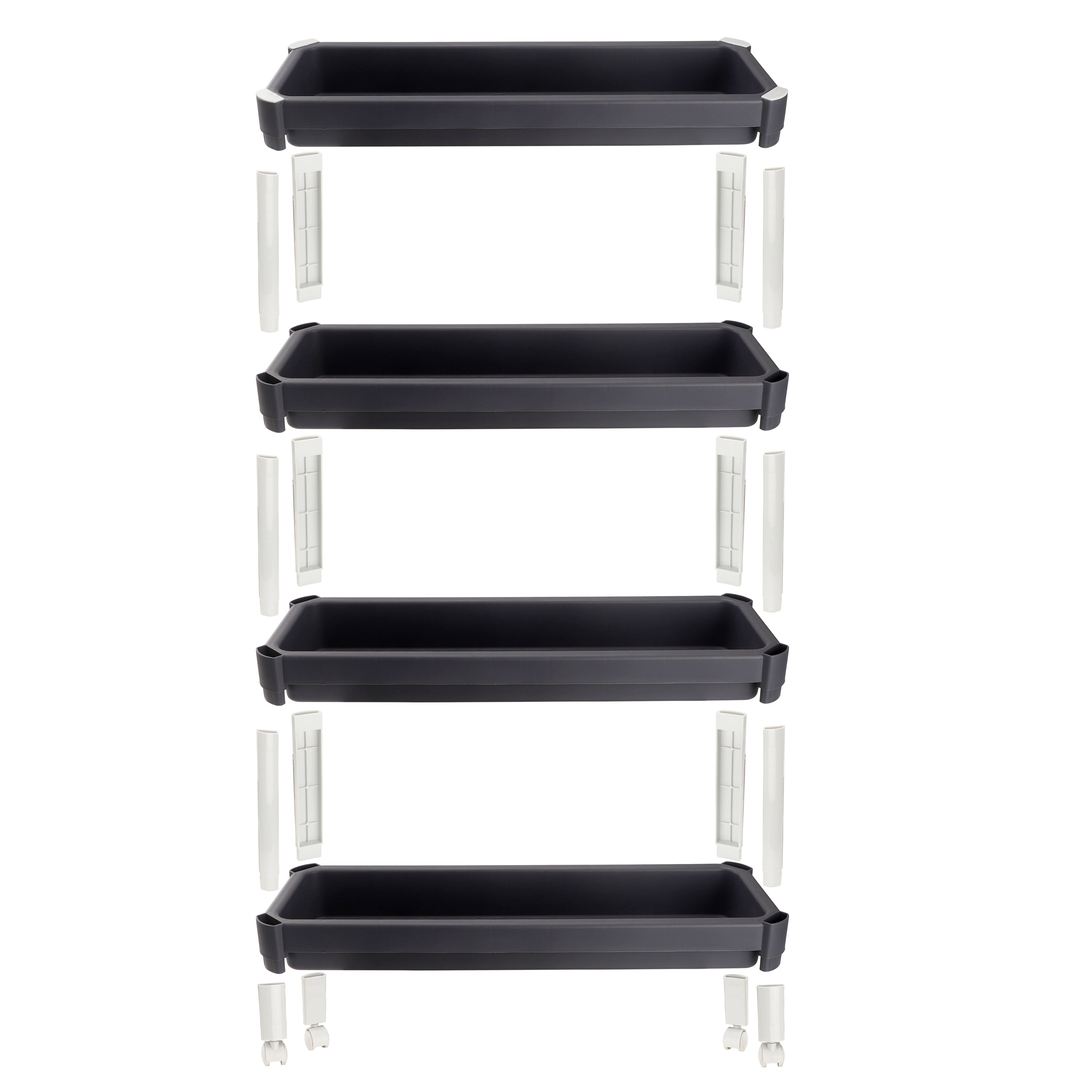 Slim Multipurpose Trolley Grey / 4 Layer