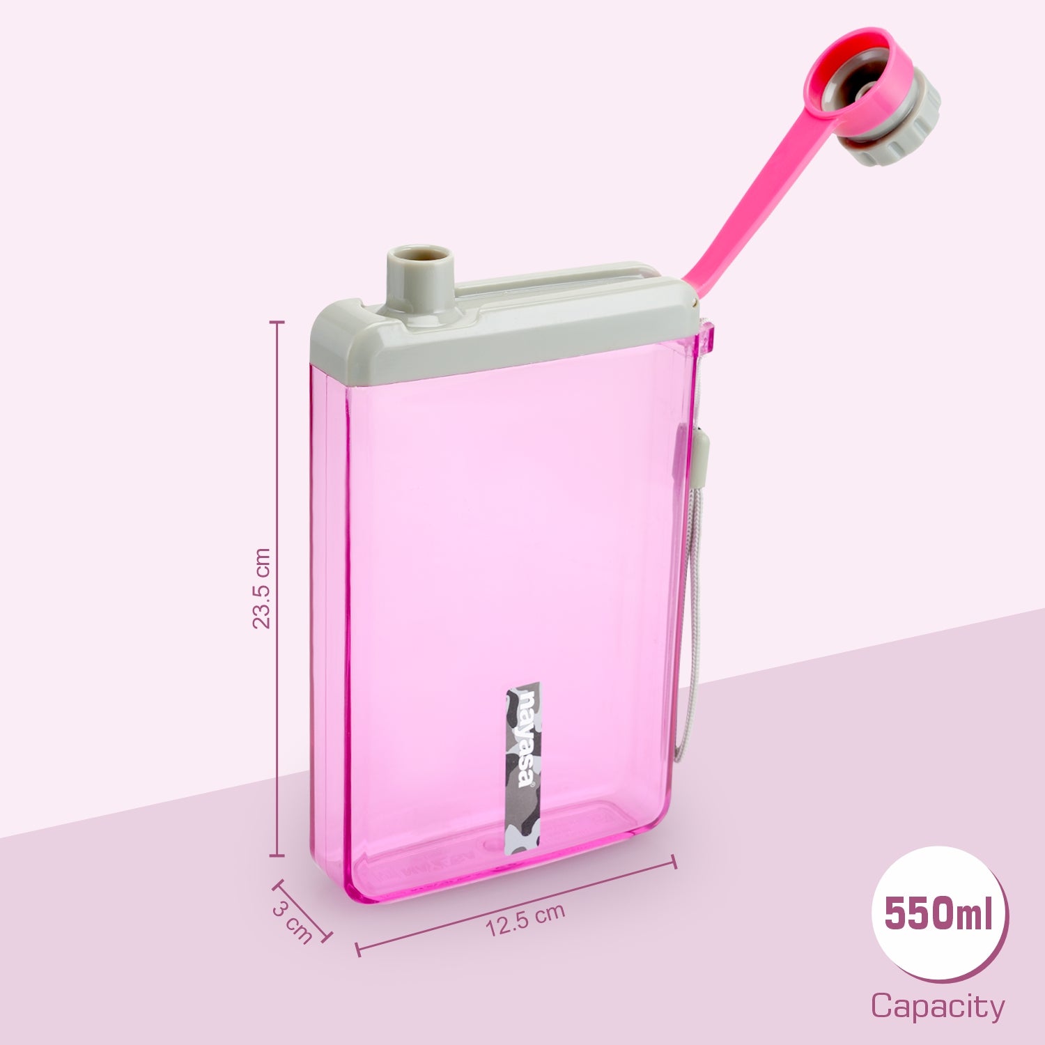 Zelda Bottle- 550 ML Pink / Set of 1