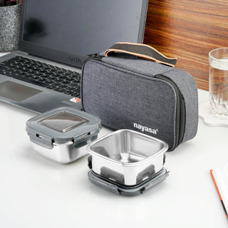 Eco Crunch Lunch Box With 2 Containers of 300 ml Each