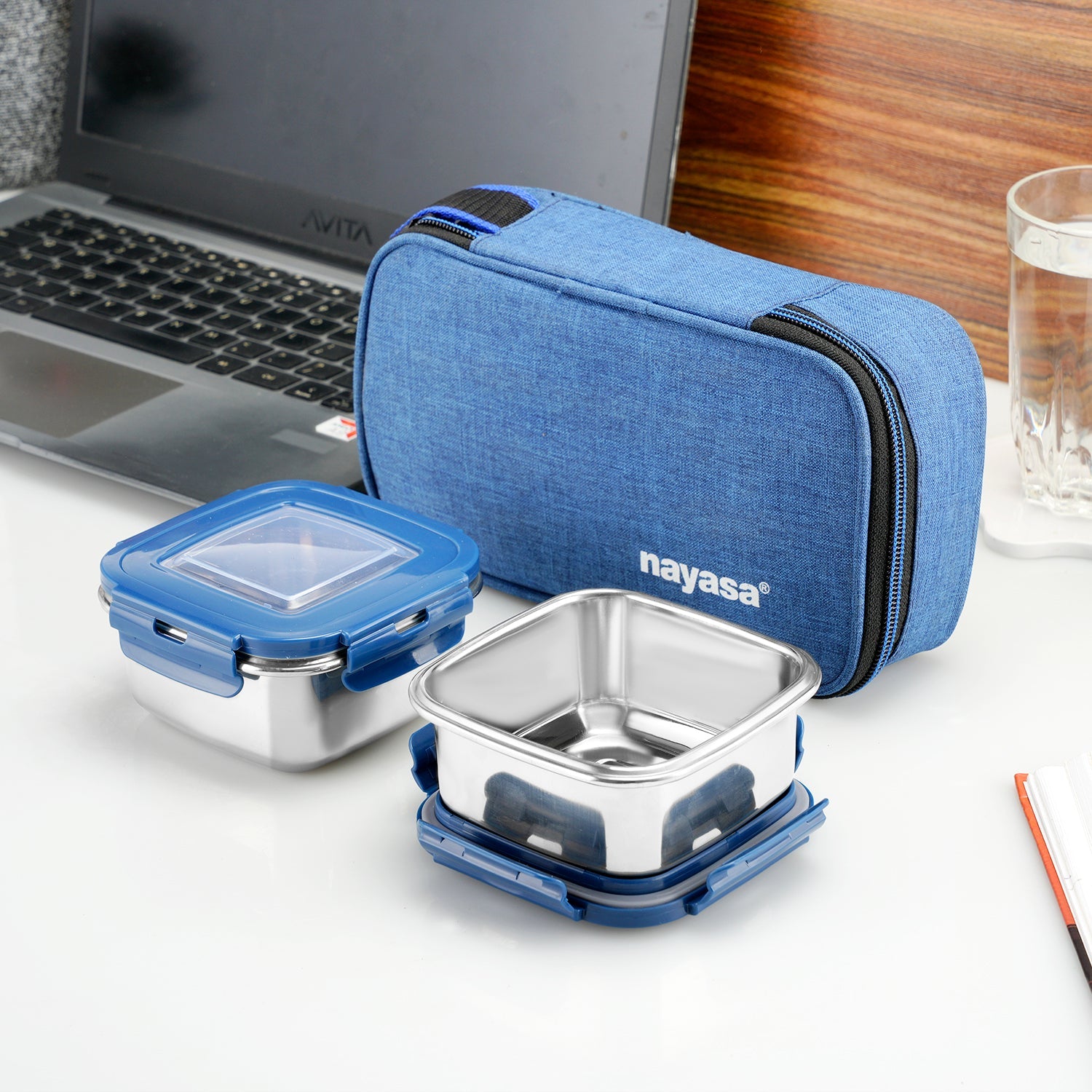 Eco Crunch Lunch Box With 2 Containers of 300 ml Each