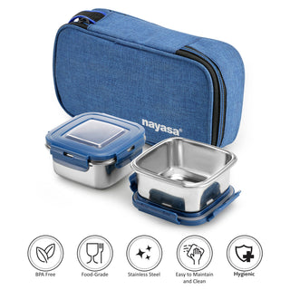 Eco Crunch Lunch Box With 2 Containers of 300 ml Each