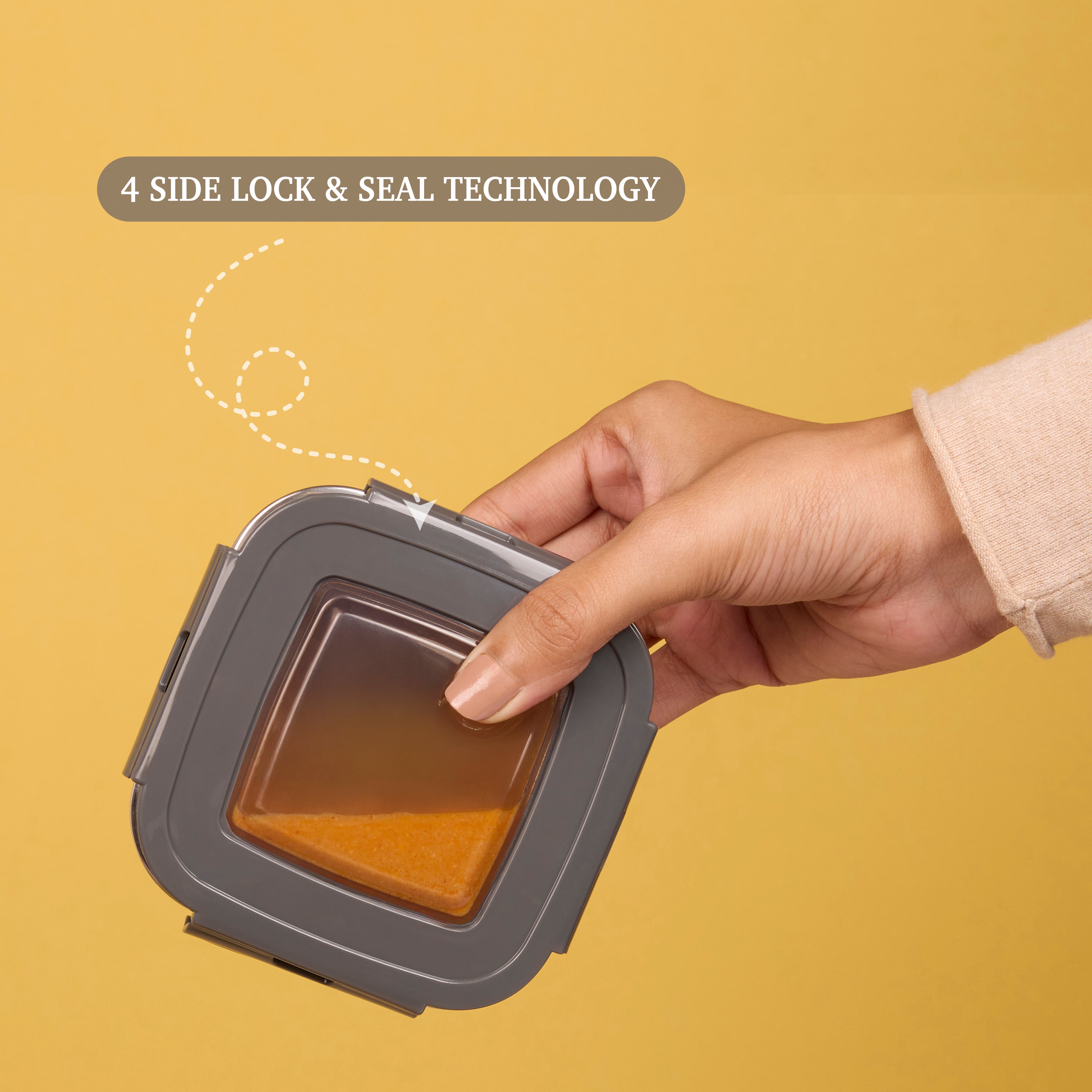 Eco Crunch Lunch Box With 3 Containers of 300 ml Each