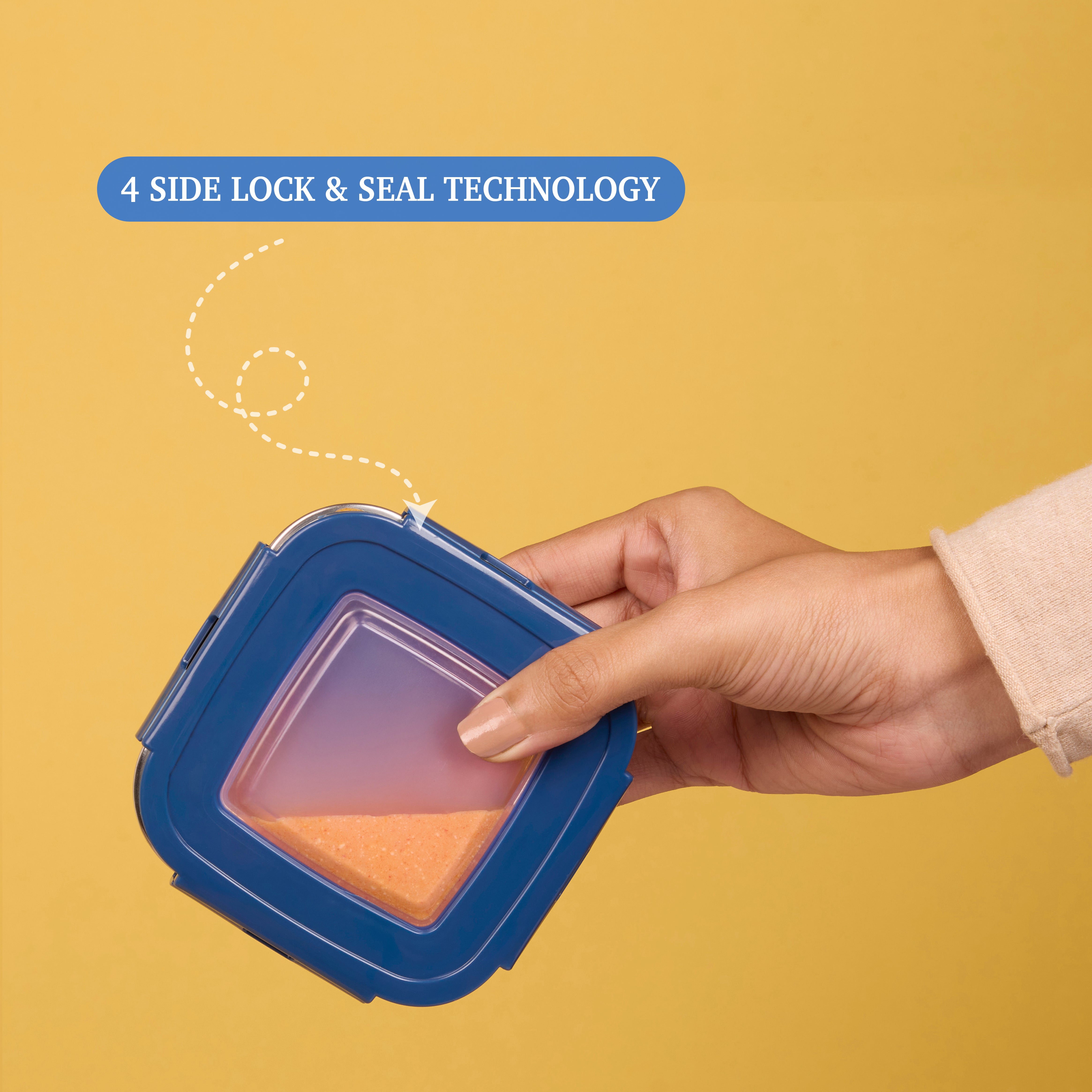 Eco Crunch Lunch Box With 3 Containers of 300 ml Each