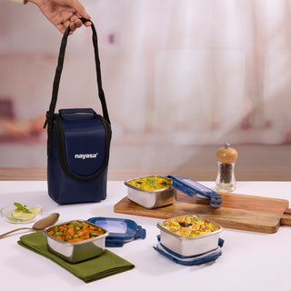 Eco Crunch Lunch Box With 3 Containers of 300 ml Each