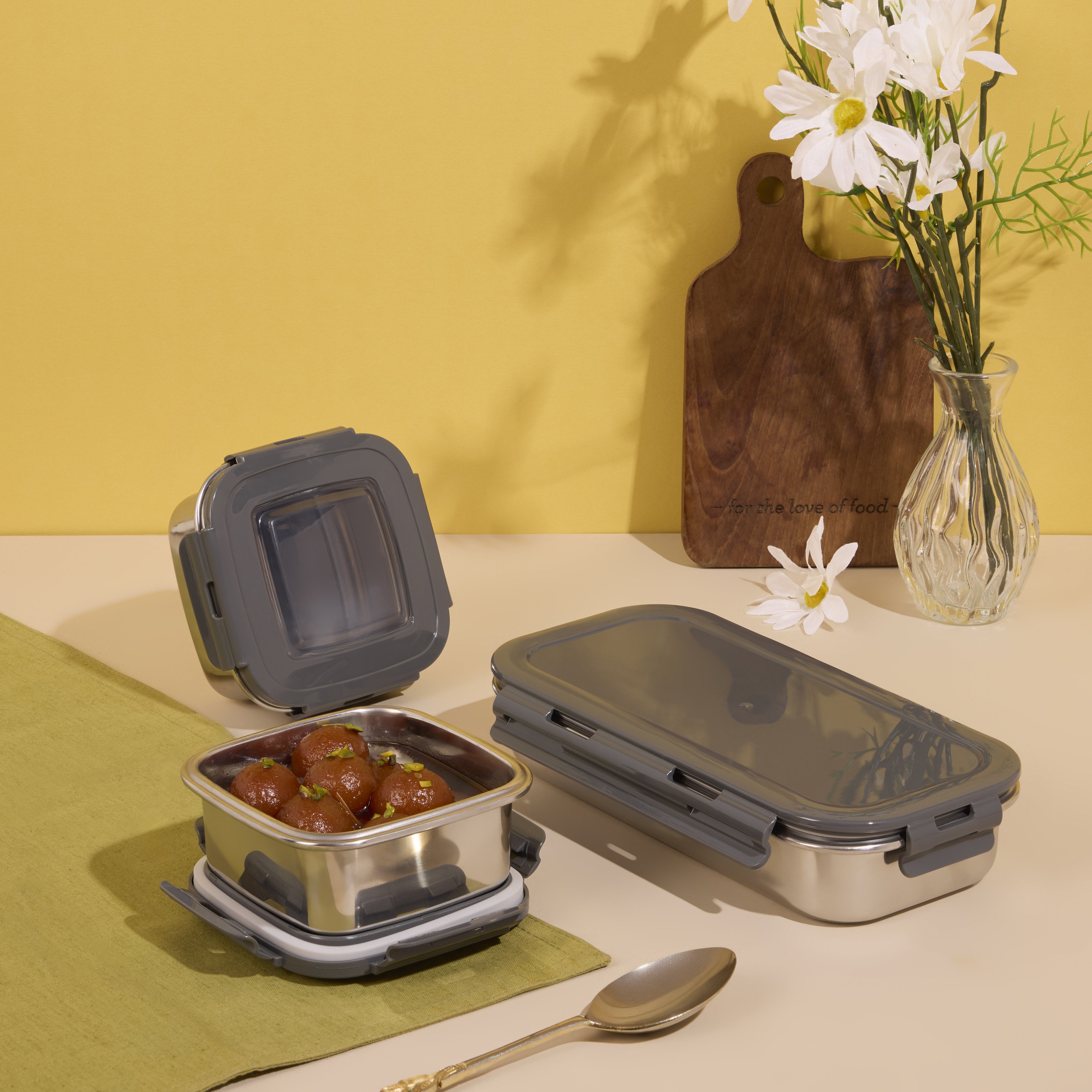 Eco Duplex Lunch Box Black