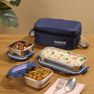 Eco Duplex Lunch Box Blue