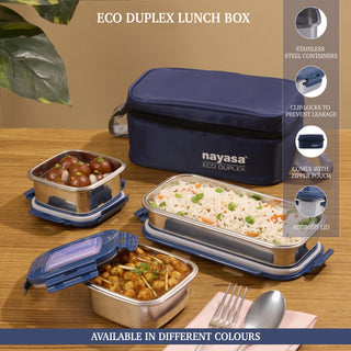 Eco Duplex Lunch Box Blue