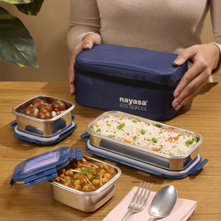 Eco Duplex Lunch Box Blue