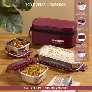 Eco Duplex Lunch Box Red