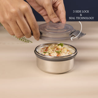 Aqua Duplex Lunch Box Black